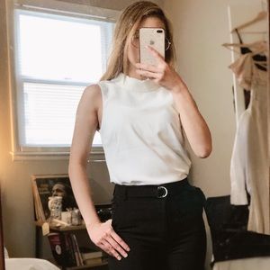 High Neck Sleeveless Blouse
